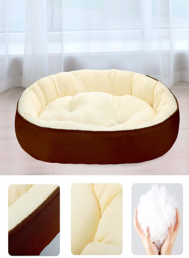 KOZI PET Dog Bed for Dogs & Cats, Durable Warm Dog Bed, Washable Sleeping Puppy Bed, Soft Calming Cat Beds for Indoor,Outdoor (Small Brown) - Image 3
